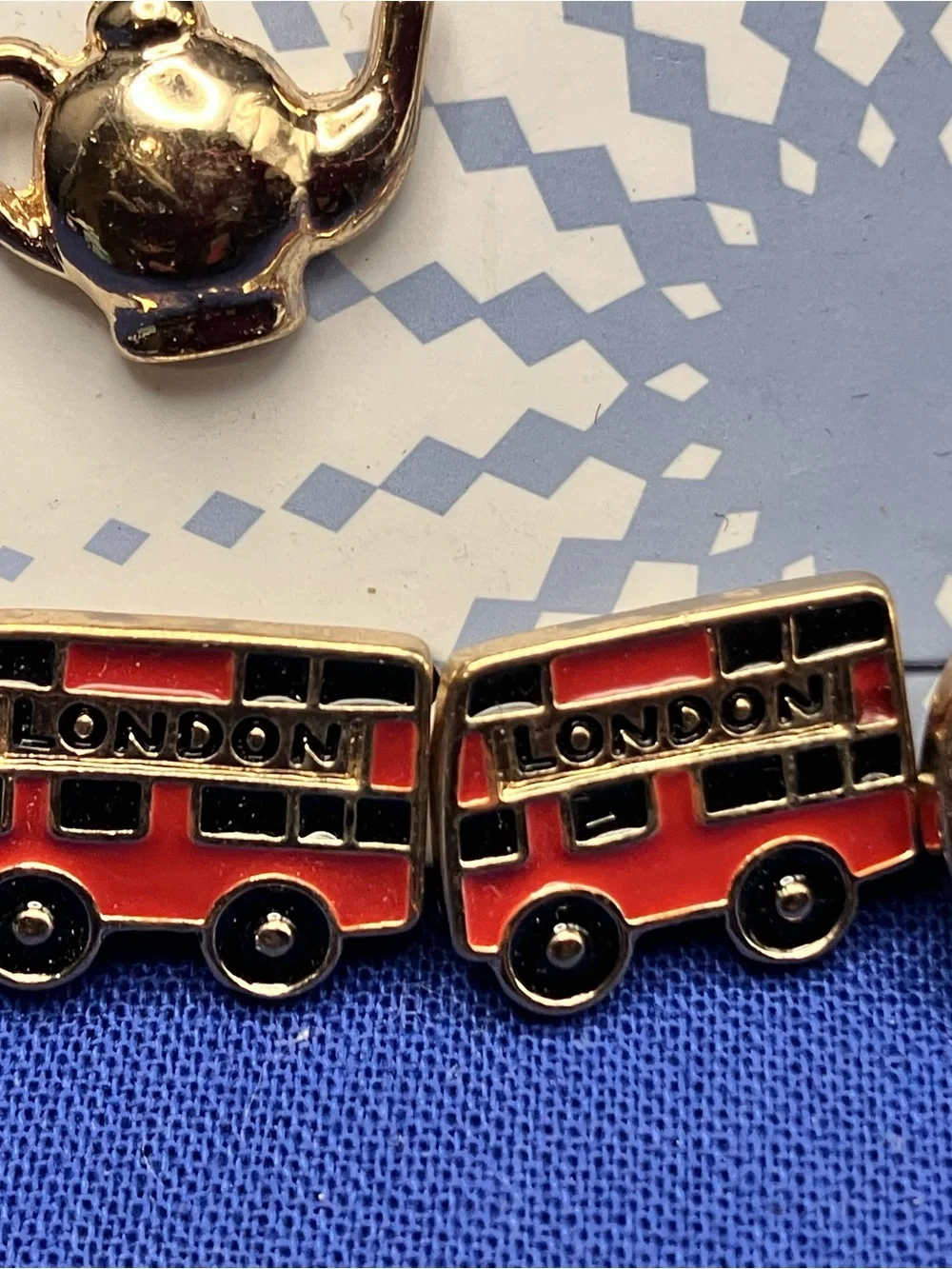 London Red Bus & Union Jack Kids Earring Set